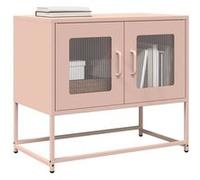 vidaXL Meuble TV Rose 68x39x60,5 cm – Acier laminé à froid