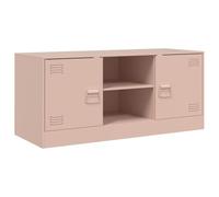 vidaXL Meuble TV 841686 – rose, acier, 99 x 39 x 44 cm