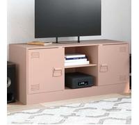 vidaXL Meuble TV 841686 – rose, acier, 99 x 39 x 44 cm