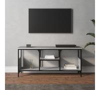 Vidaxl Meuble Tv Sonoma Gris 100x35x45 Cm Bois D'ingénierie Et Fer Multicolore