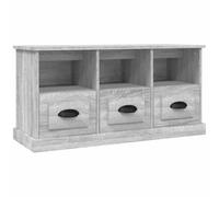 vidaXL Meuble TV moderne – 3 tiroirs et 3 compartiments – Sonoma gris (bois d'ingénierie)