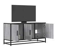 Vidaxl Meuble Tv Sonoma Gris 100x35x50 Cm Bois D'ingénierie Et Métal Multicolore