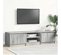 Vidaxl Meuble Tv Sonoma Gris 140x40x35,5 Cm Bois D'ingénierie Multicolore