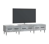 vidaXL Meuble TV Sonoma Gris 147 x 34,5 x 30 cm Bois d'ingénierie, Meuble Vintage rectangulaire pour Salon, Espace de Rangement Multifonctionnel, unité TV en Bois