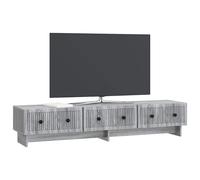 vidaXL Meuble TV Sonoma Gris 147 x 34,5 x 30 cm Bois d'ingénierie, Salon, Meuble de Rangement Vintage, Cabinet rectangulaire spacieux, unité multimédia Moderne, Meuble TV décoratif