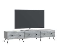vidaXL Meuble TV Sonoma Gris 147 x 34,5 x 30 cm Bois d'ingénierie, Salon, Meuble TV Moderne, unité de Rangement rectangulaire, Meuble Fonctionnel, étagère Design pour Organiser