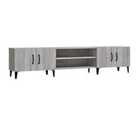 vidaXL Meuble TV Sonoma gris – 180x31,5x40 cm, bois d'ingénierie, 4 compartiments et 4 portes