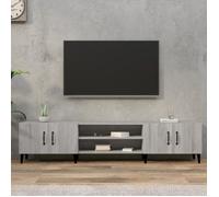 vidaXL Meuble TV Sonoma gris – 180x31,5x40 cm, bois d'ingénierie, 4 compartiments et 4 portes