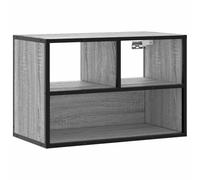 vidaXL Meuble TV Sonoma – Bois d'ingénierie et métal – 60×31×39,5 cm – Gris