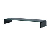 vidaXL Meuble TV – Support pour moniteur 100 x 30 x 13 cm, verre noir
