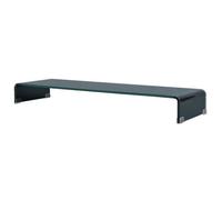 vidaXL Meuble TV – Support pour moniteur 110 x 30 x 13 cm verre noir