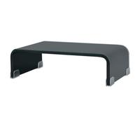 vidaXL Meuble TV/ Support pour moniteur 40 x 25 x 11 cm Verre Noir