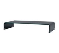 vidaXL Meuble TV / Support pour moniteur 80 x 30 x 13 cm Verre Noir