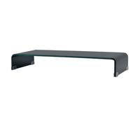 vidaXL Meuble TV/ Support pour moniteur 90 x 30 x 13 cm Verre Noir