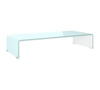 vidaXL Meuble TV Support pour Moniteur, Réhausseur d'Écran, Support d'Ordinateur Portable Téléviseur Salon, 70x30x13 cm Verre Vert