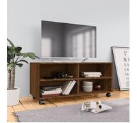 vidaXL Meuble TV sur roulettes Chêne marron 90x35x35cm Bois ingénierie 815260