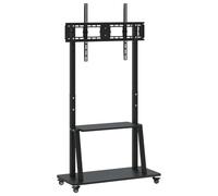 vidaXL Meuble TV sur roulettes - Support montage TV pour écran 32-90 pouces VESA Gris