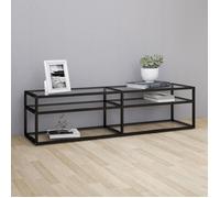 vidaXL Meuble TV Transparent 160 × 40 × 40.5 cm Verre trempé