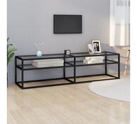 Vidaxl Meuble Tv Transparent 160x40x40,5 Cm Verre Trempé Multicolore
