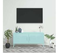 vidaXL Meuble TV Armoire centre de divertissement Rose 105x35x50 cm Acier