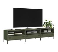 Vidaxl Meuble Tv Vert Olive 202x39x43,5 Cm Acier Laminé À Froid Multicolore