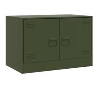 Vidaxl Meuble Tv Vert Olive 67x39x44 Cm Acier Vert