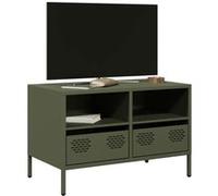 vidaXL Meuble TV vert olive 68x39x43,5 cm acier laminé à froid 851320 Vert G