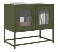 vidaXL Meuble TV vert olive 68x39x60,5 cm acier laminé à froid