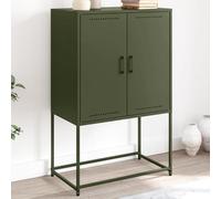 Vidaxl Meuble Tv Vert Olive 68x39x60,5 Cm Acier Multicolore