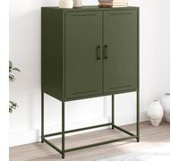 Vidaxl Meuble Tv Vert Olive 68x39x60,5 Cm Acier Multicolore