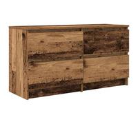 vidaXL Meuble TV vieux bois 100x35x54 cm en bois d'ingénierie Marron G