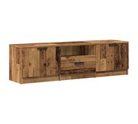 vidaXL Meuble TV vieux bois 140x35x40 cm bois d'ingénierie, banc TV, meuble hifi, centre de divertissement, buffet TV, 856850