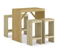 Vidaxl Meubles De Bar De Jardin 5 Pcs Bois De Pin Imprégné