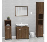 Meubles de Salle de Bain Armoire Toilette Blanc Brillant Bois Ingénierie vidaXL