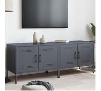 vidaXL Meuble TV 842939 2 pcs – Acier, Anthracite, 68x39x50,5 cm