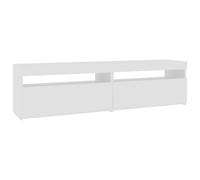 Vidaxl Meubles Tv 2 Pcs Avec Lumières Led Blanc 75x35x40 Cm Blanc