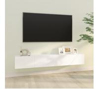 vidaXL Meubles TV 2 pcs Blanc 100x30x30 cm Bois d'ingénierie804544