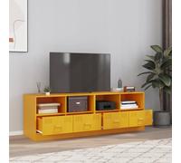 Vidaxl Meubles Tv 2 Pcs Jaune Moutarde 67x39x44 Cm Acier Jaune