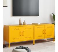 Vidaxl Meubles Tv 2 Pcs Jaune Moutarde 68x39x50,5 Cm Acier Multicolore