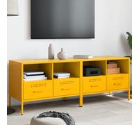 Vidaxl Meuble Tv 2pcs Jaune Moutarde 68x39x50,5cm Acier Laminé À Froid Multicolore