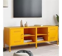 vidaXL Meubles TV 2 pcs jaune moutarde 68x39x50,5 cm acier