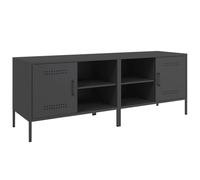 vidaXL Meubles TV 2 pcs Noir 68x39x50,5 cm Acier, Support TV, Buffet TV, Meuble multimédia, Banc TV, Armoire HiFi, Centre de Divertissement