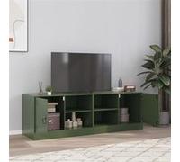 vidaXL Meubles TV 2 pièces 67x39x44 cm acier vert olive