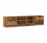 vidaXL Meuble TV Vieux Bois – Bois d'ingénierie 80×35×36,5 cm – 2 pièces