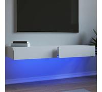 Meubles TV avec éclairage LED 2 pcs blanc 60x35x15,5 cm