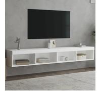 vidaXL Meubles TV avec Lumières LED 2 pcs, Armoires de Télévision Murales, Meubles Télé Suspendus avec Rangement Salon, 837156