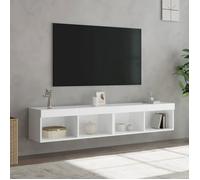 vidaXL Meubles TV avec lumières LED 2 pcs blanc 80x30x30 cm 837142