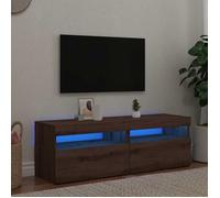 vidaXL Meubles TV avec lumières LED 2 pcs chêne artisanal support TV meuble multimédia console TV meuble hifi centre de 856312