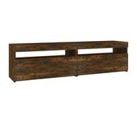 Vidaxl Meubles Tv Avec Lumières Led 2 Pcs Chêne Fumé 75x35x40 Cm