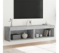 vidaXL Meubles TV 2 pcs avec lumières LED – Gris béton 60x30x30 cm